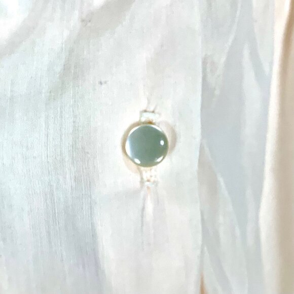 Vintage Vanity Fair Lace Trim Bed Jacket Night Top Button Front Pink Size M - Picture 4 of 9